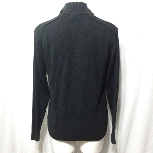 Oscar de la Renta Ribbed Knit Quarter Zip Sweater Small Cozy Minimalist Chic - Picture 5 of 7